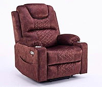 Power Lift Recliner Massage Chair（ Reddish）