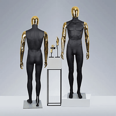 Chrome FRP Plastic Full Body Male Mannequin