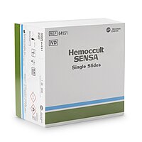 Hemoccult® Sensa® Fecal Occult Blood Test (FOBT) Cancer Screening Kit Single Slides CLIA Waived (BX/100 Tests)