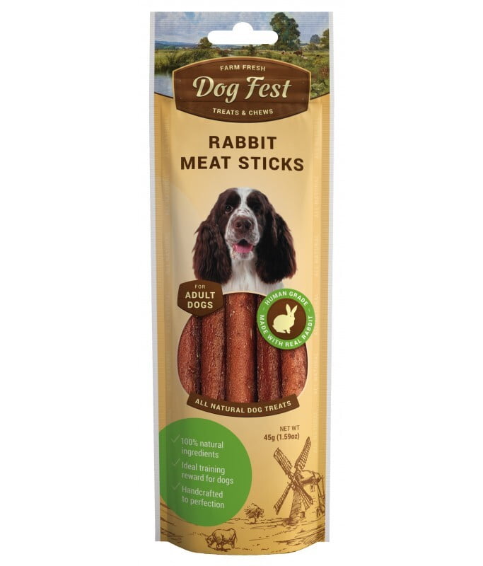 Dog Fest Rabbit Meat Sticks For Adult Dogs - 45g (1.59oz) Dog Fest Rabbit Meat Sticks For Adult Dogs - 45g (1.59oz)