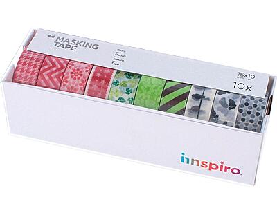 Washi Tape 1 cf. fa 10 Pezzi Assortiti Art. 17511, 16422