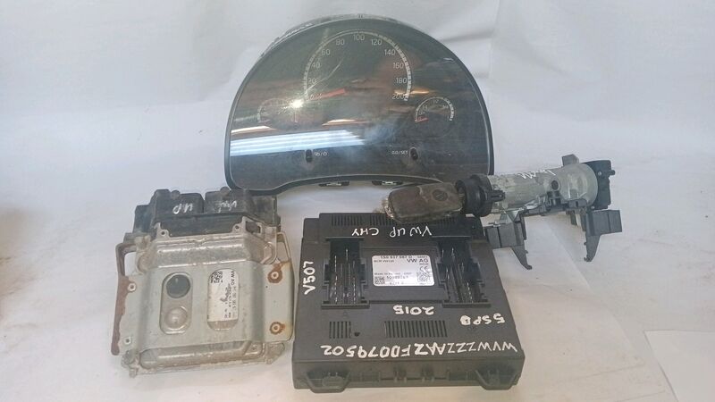 Lock Sets Volkswagen UP 1.0 3 Cylinder Cluster, ECU, BCM, Ignition, Key reader and key 2015 to