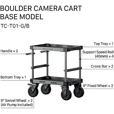 Tilta Boulder 36” Camera Cart modelo base