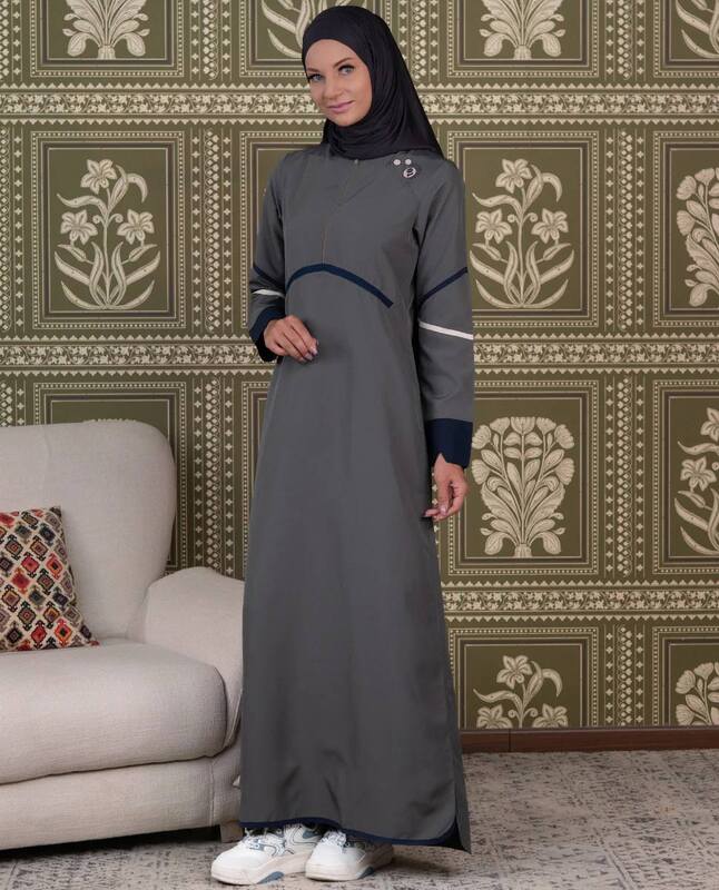FLOWY GREY JILBAB