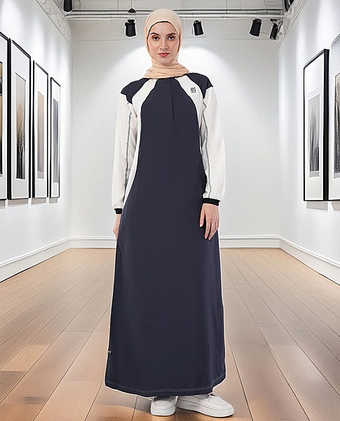 MIDNIGHT BLUE CONTRAST JILBAB