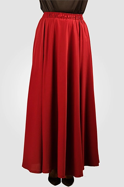 MAROON FLAYED SKIRT