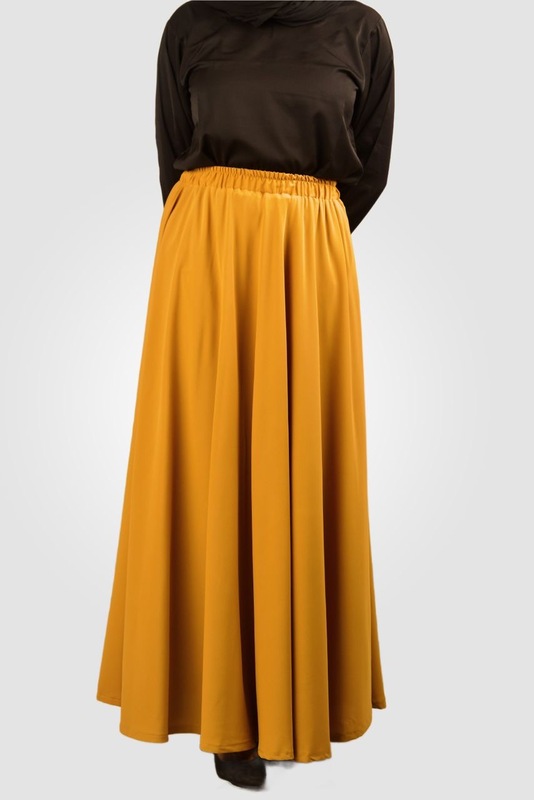 YELLOW FLAYED SKIRT