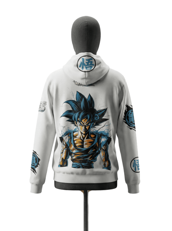 Dragon Ball Goku Graphic Hoodie – Mens White Anime Streetwear