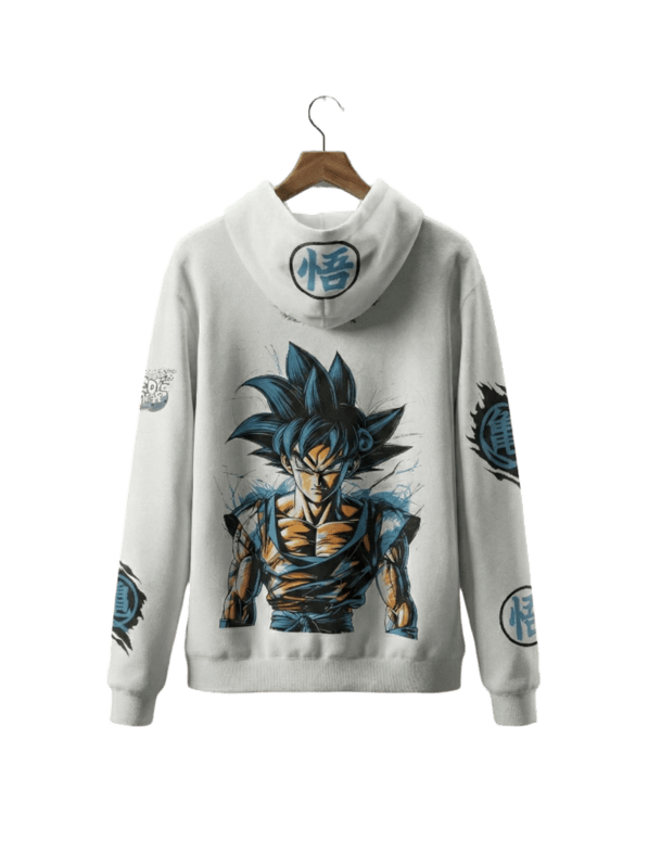 Dragon Ball Goku Graphic Hoodie – Mens White Anime Streetwear