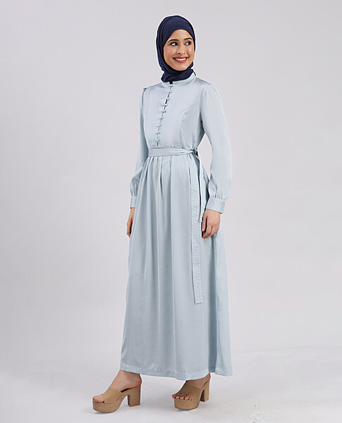 BLUE PEARL SATIN DRESS