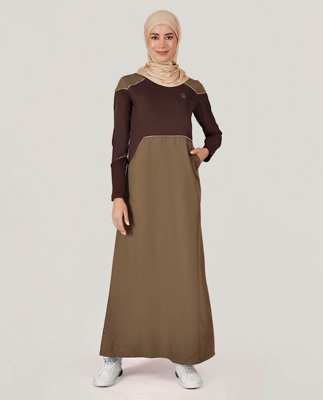 OLIVE AND BROWN JILBAB