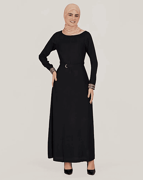 BLACK PEARL EMBROIDERED ABAYA