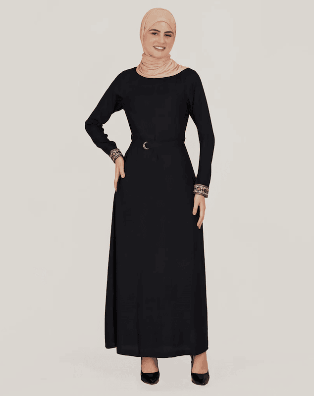 BLACK PEARL EMBROIDERED ABAYA