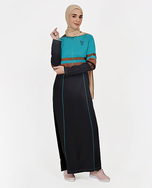 AQUA TOUCH MIDNIGHT BLACK ABAYA