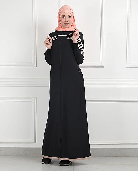 BLACK STRIPE UTILITY JILBAB