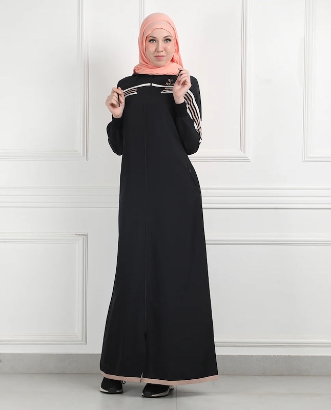 BLACK STRIPE UTILITY JILBAB