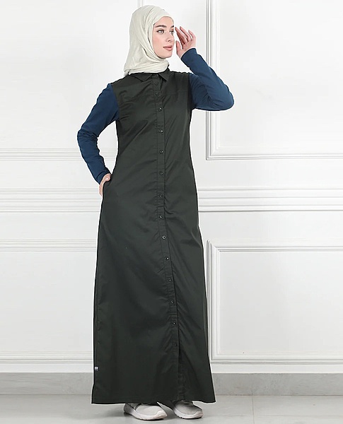 RIPE OLIVE SHIRT COLLAR JILBAB