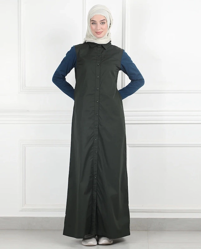 RIPE OLIVE SHIRT COLLAR JILBAB
