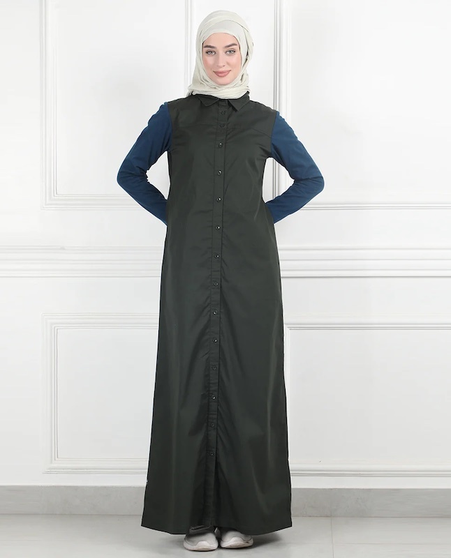 RIPE OLIVE SHIRT COLLAR JILBAB