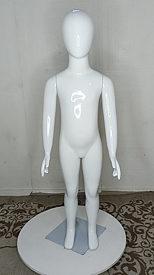 Unisex Kids Children Mannequins. Glossy White
