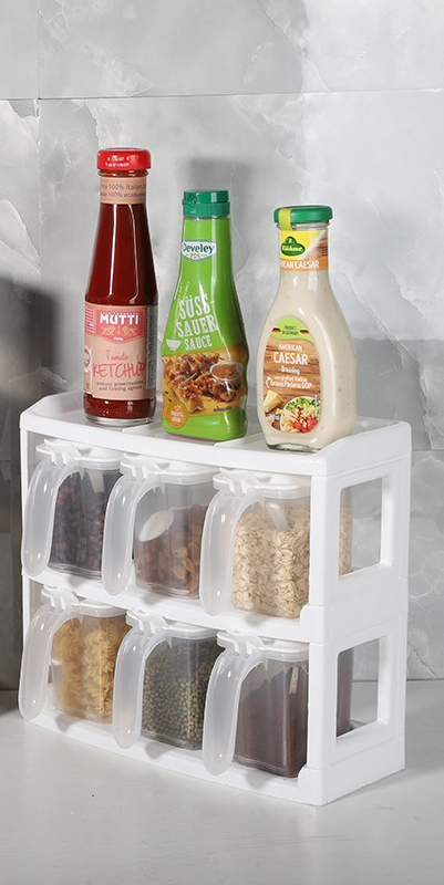 6 GRIDS SPICE RACK