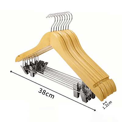 Natural Wooden Hangers-Pack of 10 Natural Wooden Hangers-Pack of 10