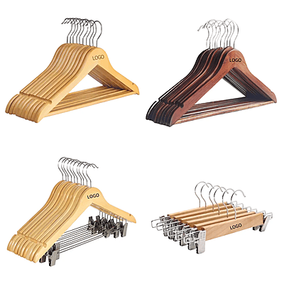 Natural Wooden Hangers-Pack of 10 Natural Wooden Hangers-Pack of 10