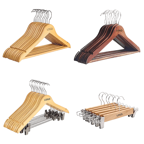 Natural Wooden Hangers-Pack of 10 Natural Wooden Hangers-Pack of 10