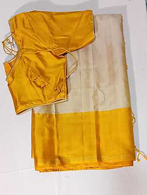 C217: Ready To Ship Beautiful Kanichi Pattu Saree With Stitched Blouse