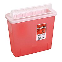 In-Room Sharps Container 1.25 Gallon Horizontal Entry