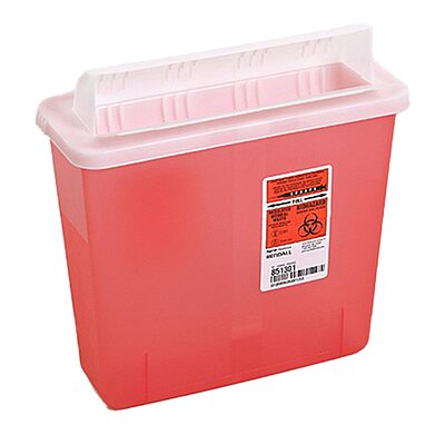 In-Room Sharps Container 1.25 Gallon Horizontal Entry