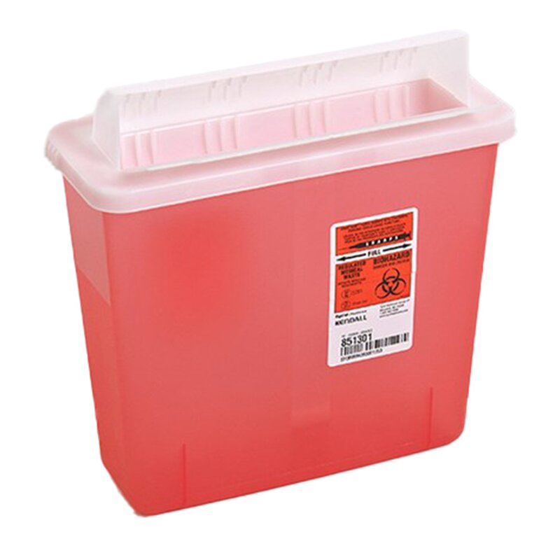 In-Room Sharps Container 1.25 Gallon Horizontal Entry