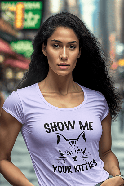 Show Me Your Kitties T-Shirt – Funny Cat Lover Graphic Tee