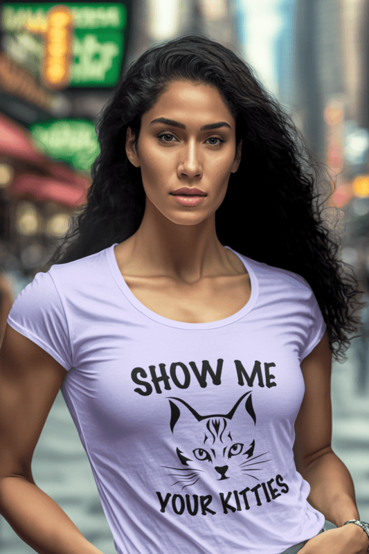 Show Me Your Kitties T-Shirt – Funny Cat Lover Graphic Tee