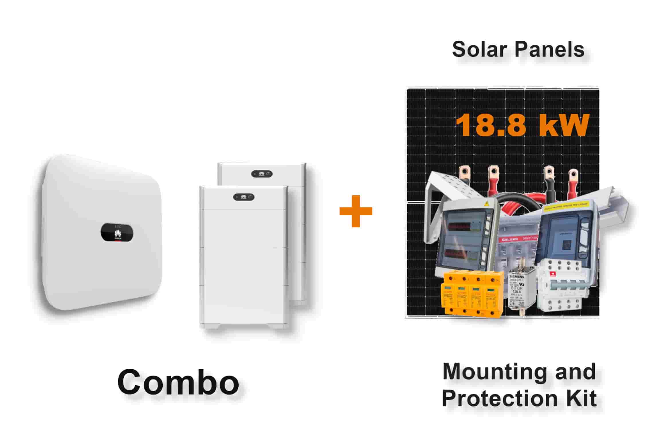 15.0 kW HUAWEI Fusion Solar 3-Phase Combo, c/w 30 kWh Floor Standing Lithium Battery