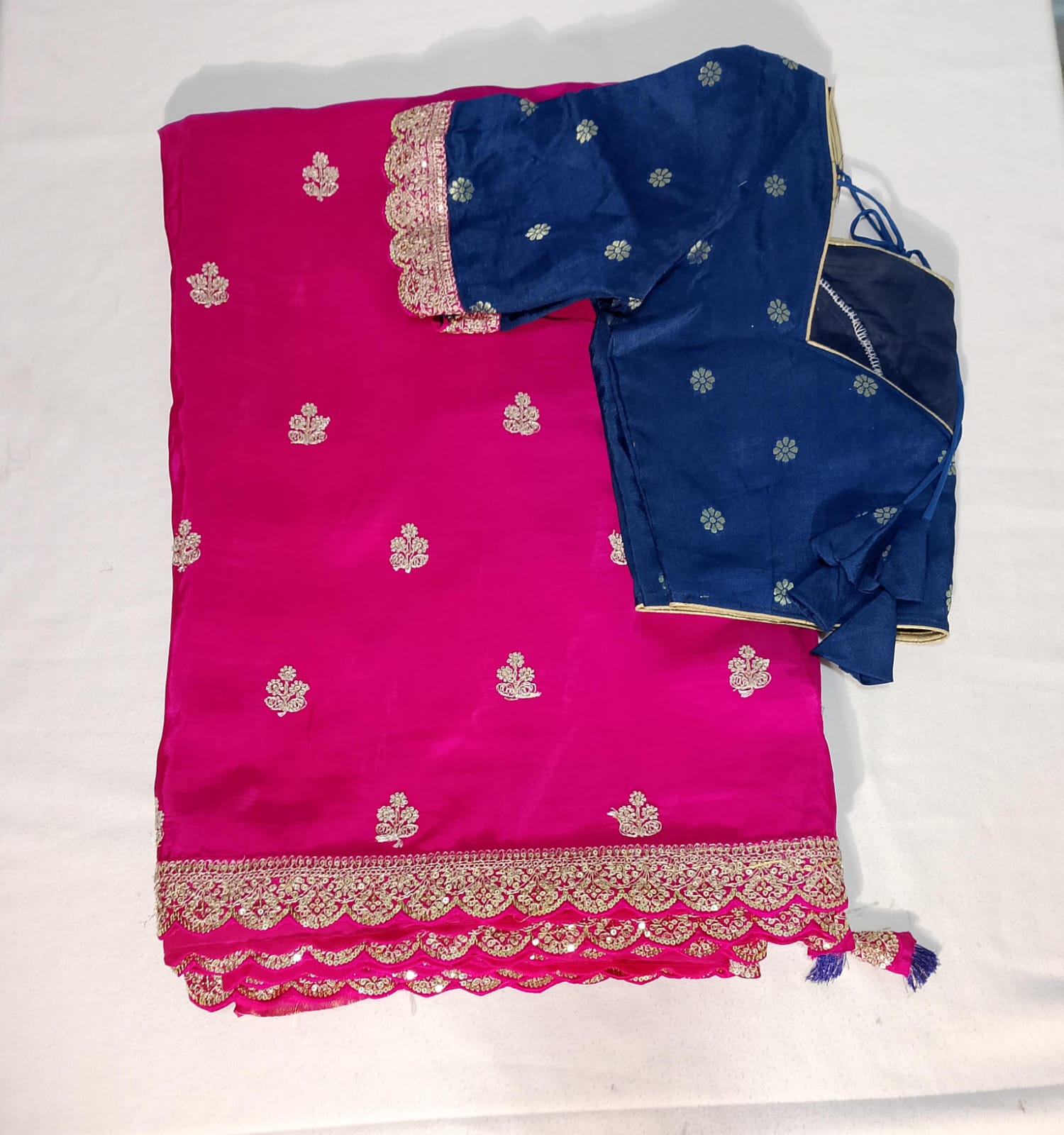 N592: Ready To Ship Beautiful Saree With Stitched Blouse