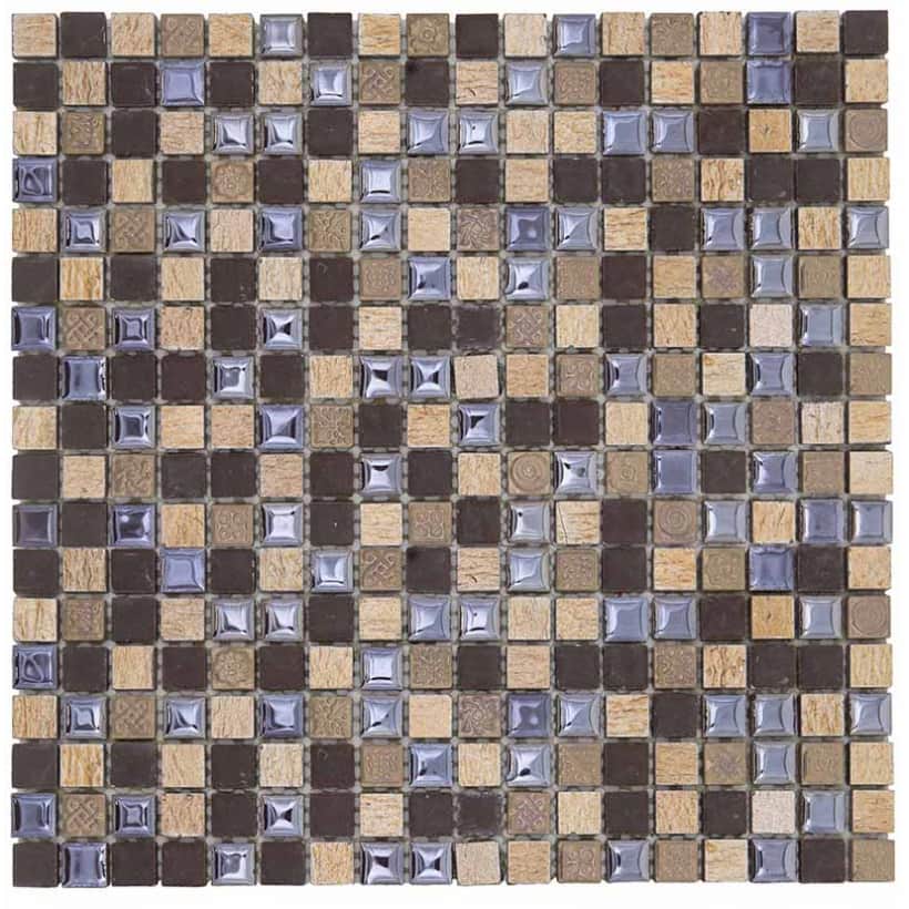 Mozaic HYDRE, LACCA BROWN ARDESIA, 15x15 cm, H05,mp/cutie