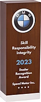 BMW WOOD PLAQUESS TROPHY