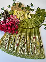 V765:Beautiful Two In One Paithani Tissue Lehenga Sets V765:Beautiful Two In One Paithani Tissue Lehenga Sets