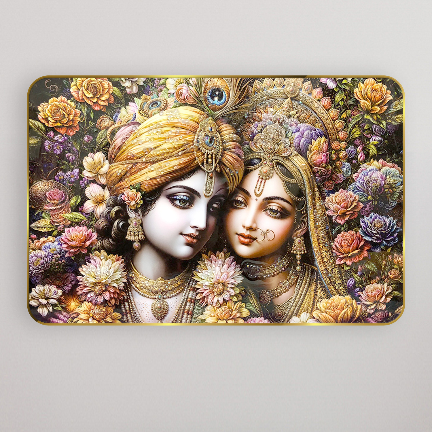 Radha Krishna Wall Painting (12x18 inch)