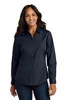 Port Authority® Long Sleeve Carefree Poplin Shirt - W100