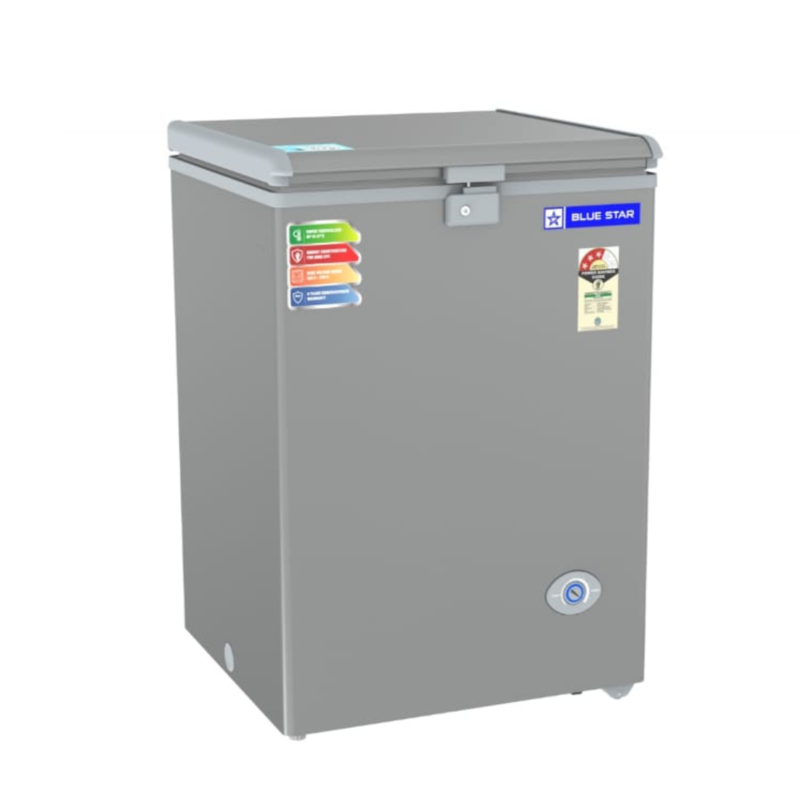 Side look of Blue Star Small Deep freezer-CF3-130NPYW-SL
