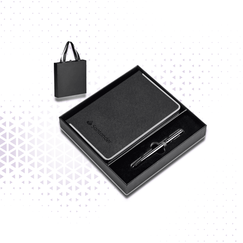 Bloco de Notas e Caneta Premium