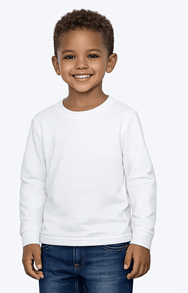 180 GSM Kids Combed Cotton Long Sleeve T-Shirts