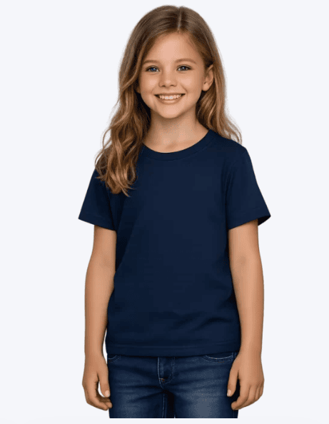 180 GSM Kids Premium Combed Cotton Short Sleeve T-Shirts