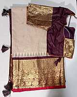 J130: Ready To Ship Beautiful Saree With Stitched Blouse J130: Ready To Ship Beautiful Saree With Stitched Blouse