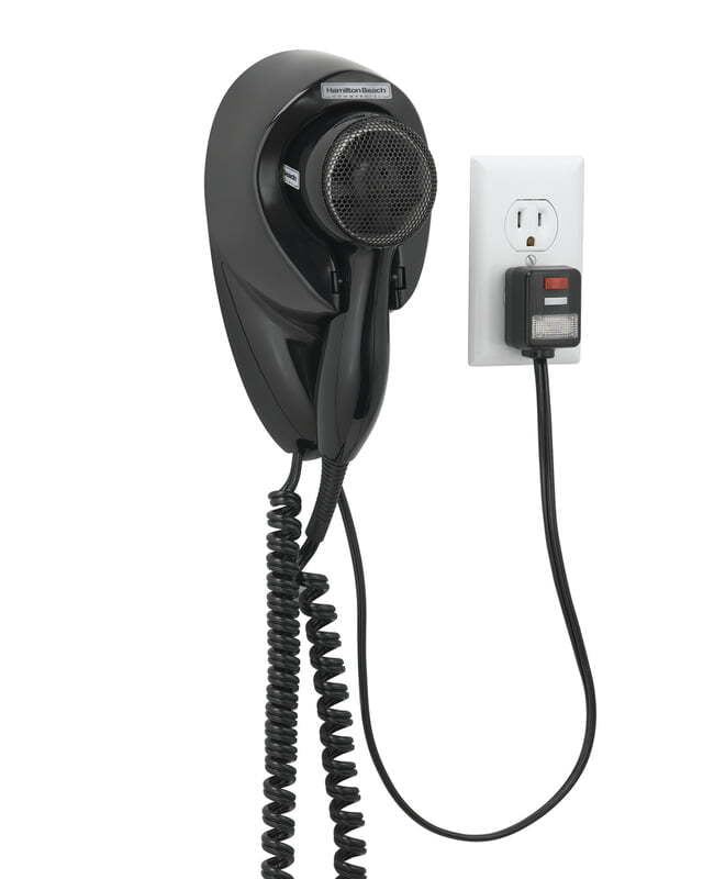 Hamilton Beach Wall-Mount Hair Dryer Black 1500 Watts