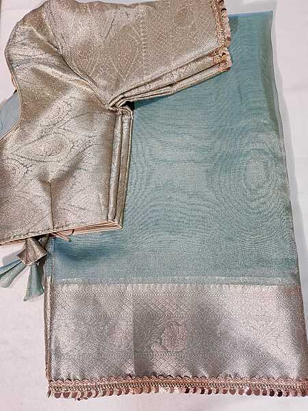 J407: Ready To Ship Beautiful Organza Saree With Stitched Blouse