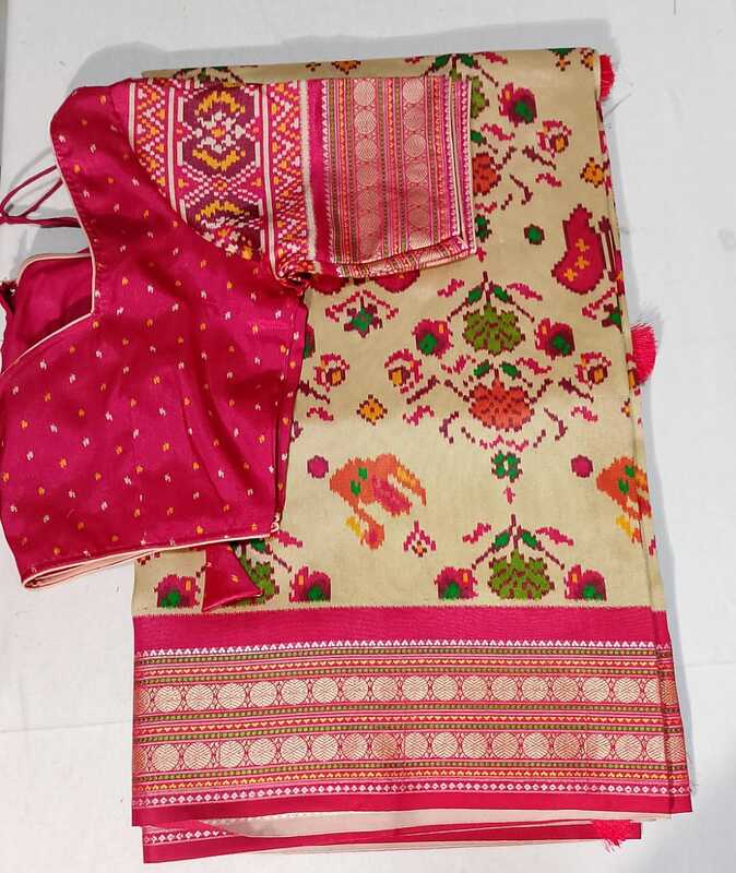J134: Ready To Ship Beautiful Saree With Stitched Blouse