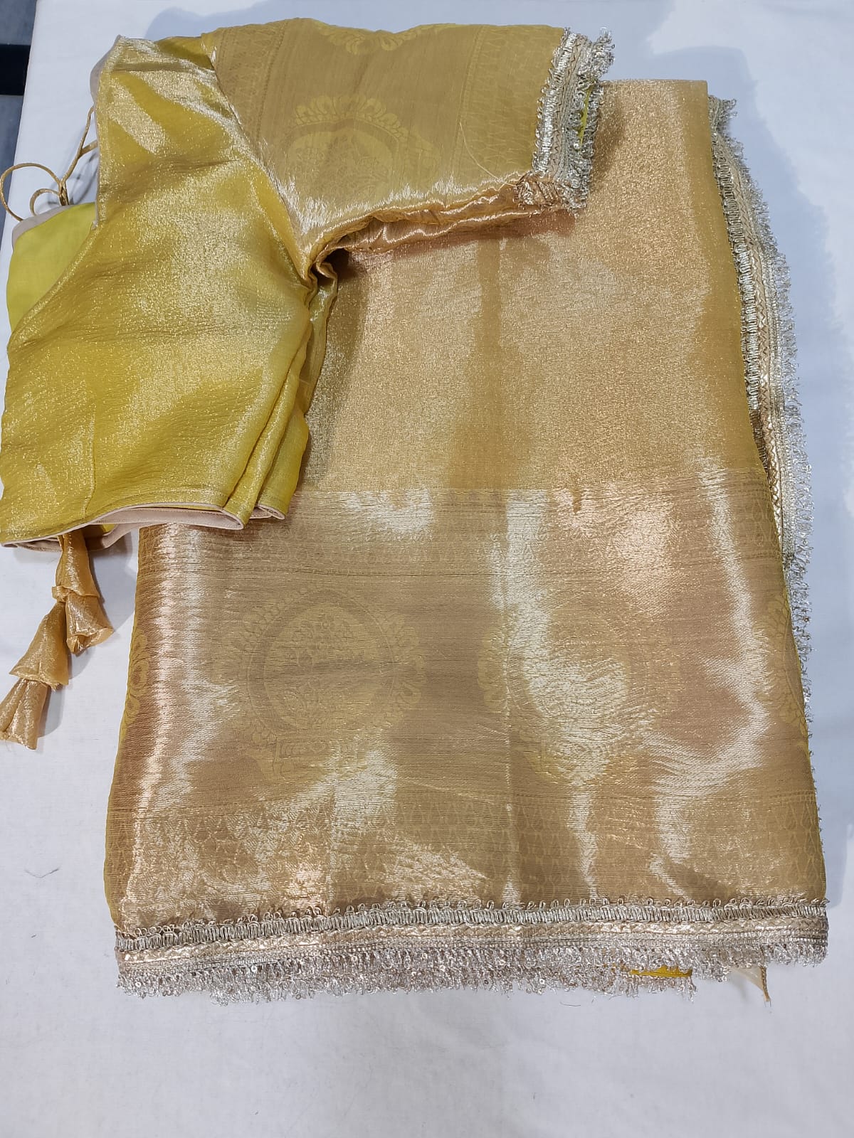 J339: Ready To Ship Beautiful Organza Saree With Stitched Blouse